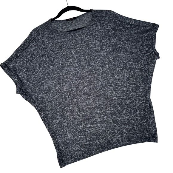 Quince Tops - Quince Lounge Tee Women XS Charcoal Brushed Dolman Short Sleeve DKBIZ01 Relaxed